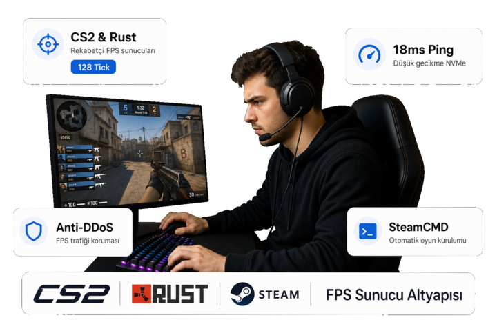 CS2 ve Rust oyun sunucusu altyapısı